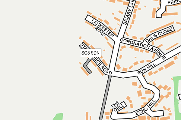 SG8 9DN map - OS OpenMap – Local (Ordnance Survey)