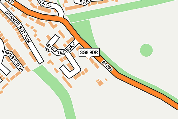 SG8 9DR map - OS OpenMap – Local (Ordnance Survey)