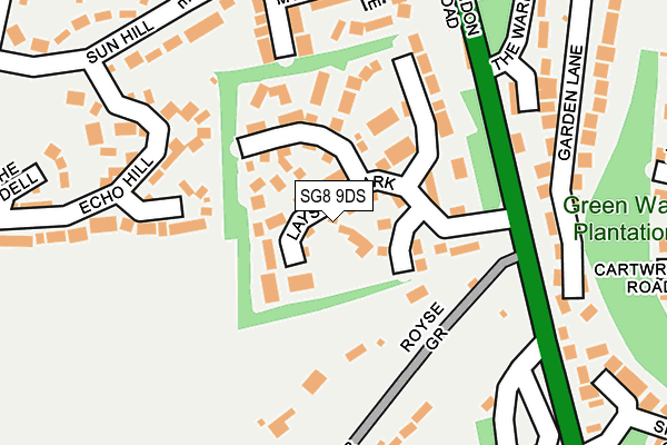 SG8 9DS map - OS OpenMap – Local (Ordnance Survey)