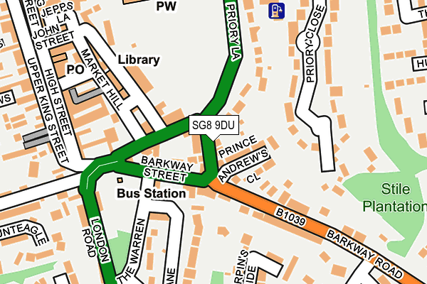 SG8 9DU map - OS OpenMap – Local (Ordnance Survey)