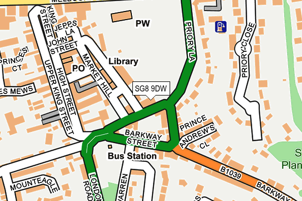 SG8 9DW map - OS OpenMap – Local (Ordnance Survey)