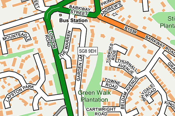 SG8 9EH map - OS OpenMap – Local (Ordnance Survey)