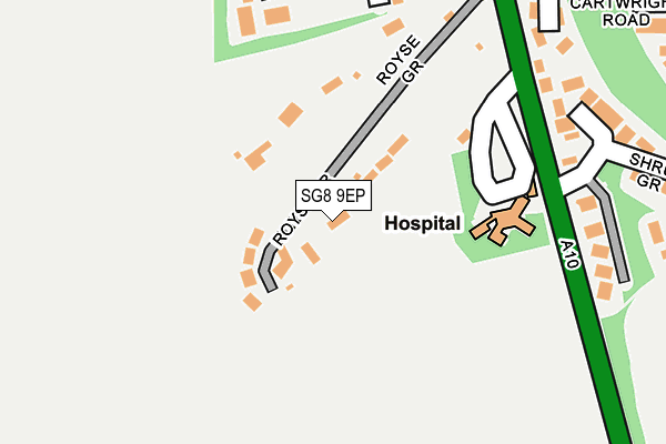 SG8 9EP map - OS OpenMap – Local (Ordnance Survey)