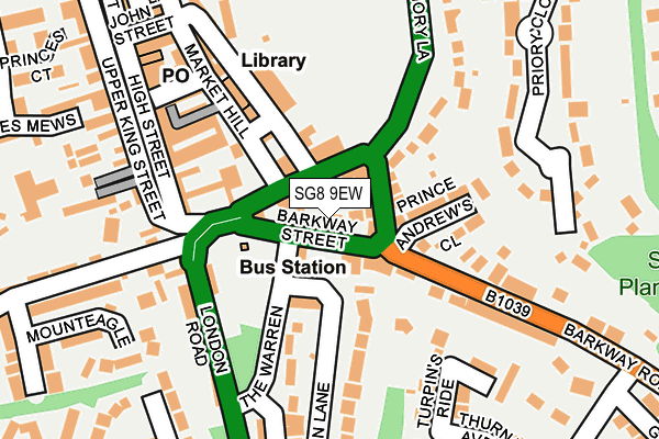 SG8 9EW map - OS OpenMap – Local (Ordnance Survey)