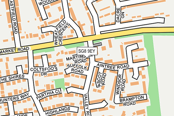 SG8 9EY map - OS OpenMap – Local (Ordnance Survey)