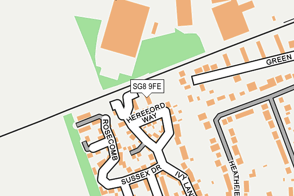 SG8 9FE map - OS OpenMap – Local (Ordnance Survey)