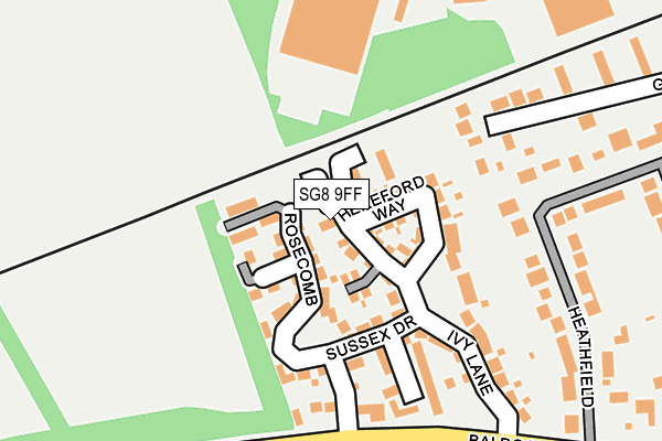 SG8 9FF map - OS OpenMap – Local (Ordnance Survey)