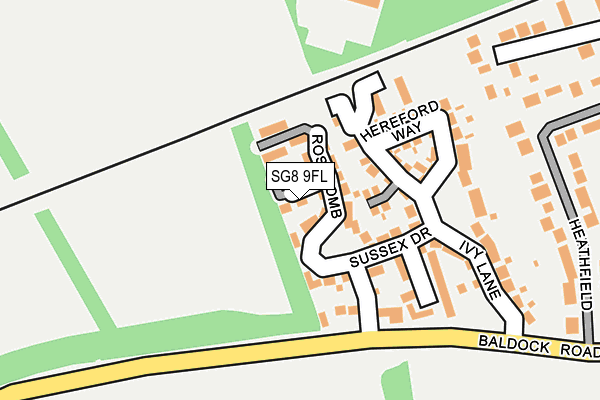 SG8 9FL map - OS OpenMap – Local (Ordnance Survey)