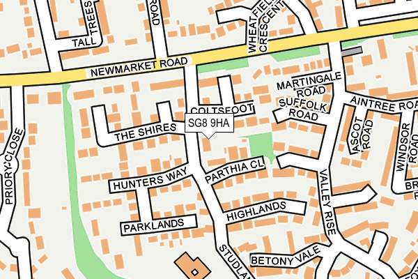 SG8 9HA map - OS OpenMap – Local (Ordnance Survey)