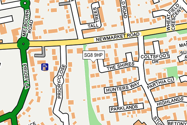 SG8 9HP map - OS OpenMap – Local (Ordnance Survey)