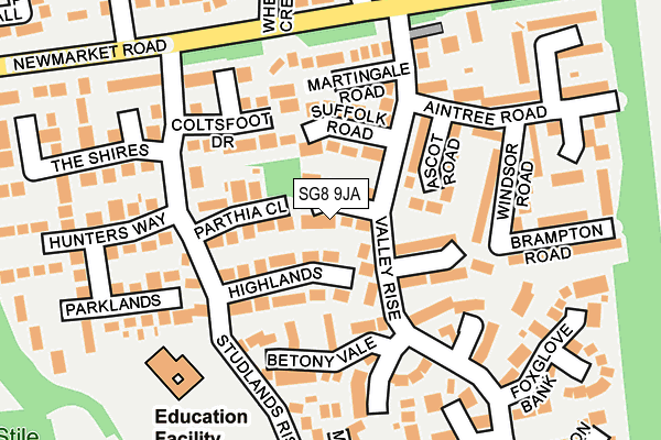 SG8 9JA map - OS OpenMap – Local (Ordnance Survey)
