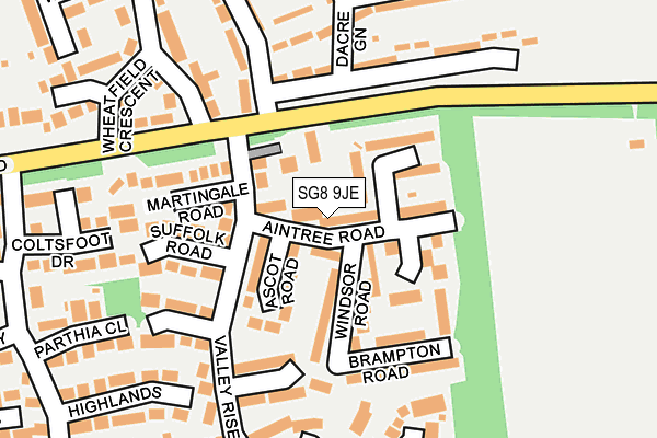 SG8 9JE map - OS OpenMap – Local (Ordnance Survey)