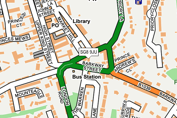 SG8 9JU map - OS OpenMap – Local (Ordnance Survey)