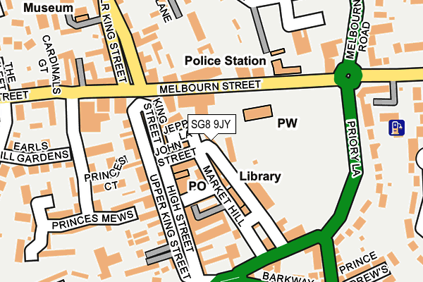 SG8 9JY map - OS OpenMap – Local (Ordnance Survey)