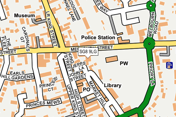 SG8 9LG map - OS OpenMap – Local (Ordnance Survey)