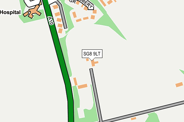 SG8 9LT map - OS OpenMap – Local (Ordnance Survey)