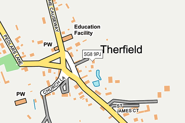 SG8 9PJ map - OS OpenMap – Local (Ordnance Survey)
