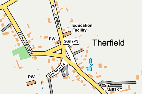 SG8 9PN map - OS OpenMap – Local (Ordnance Survey)