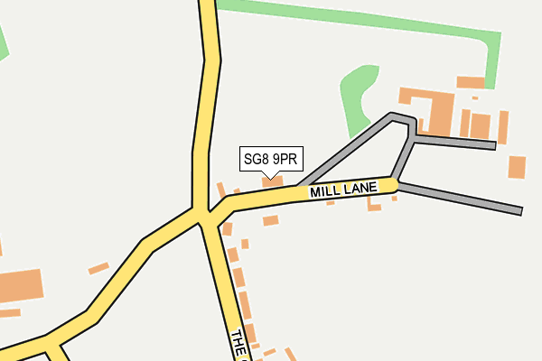 SG8 9PR map - OS OpenMap – Local (Ordnance Survey)