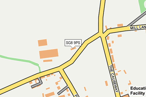 SG8 9PS map - OS OpenMap – Local (Ordnance Survey)