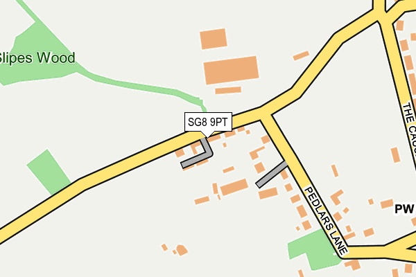 SG8 9PT map - OS OpenMap – Local (Ordnance Survey)