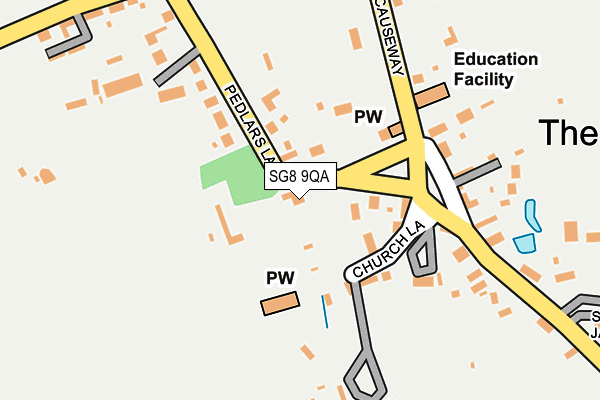 SG8 9QA map - OS OpenMap – Local (Ordnance Survey)