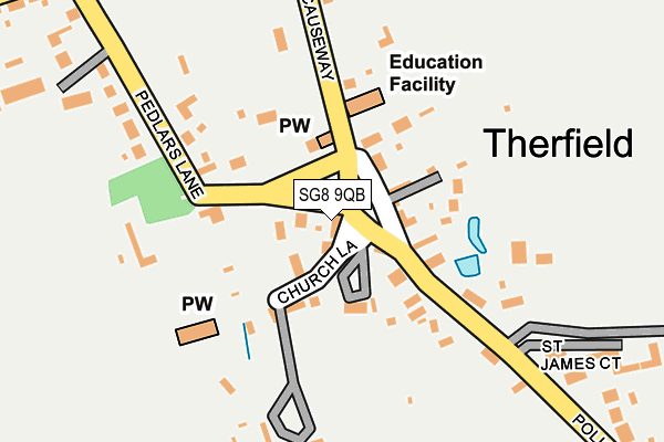 SG8 9QB map - OS OpenMap – Local (Ordnance Survey)