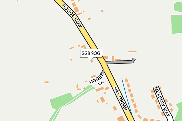 SG8 9QG map - OS OpenMap – Local (Ordnance Survey)