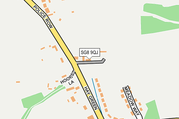 SG8 9QJ map - OS OpenMap – Local (Ordnance Survey)