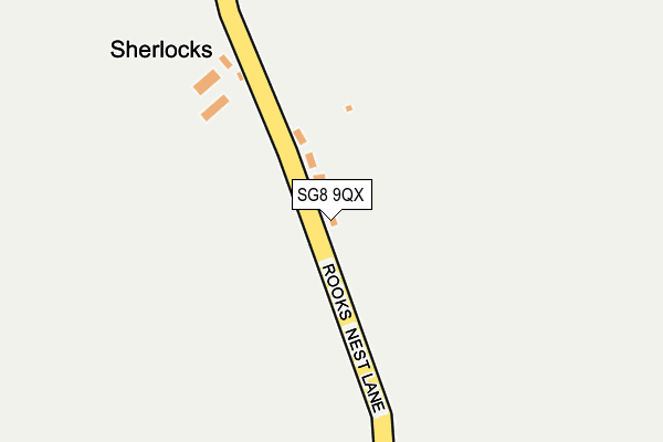 SG8 9QX map - OS OpenMap – Local (Ordnance Survey)