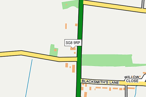 SG8 9RP map - OS OpenMap – Local (Ordnance Survey)