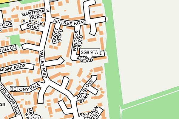 SG8 9TA map - OS OpenMap – Local (Ordnance Survey)
