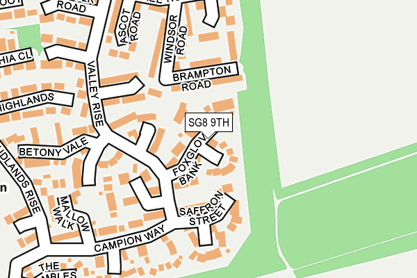 SG8 9TH map - OS OpenMap – Local (Ordnance Survey)