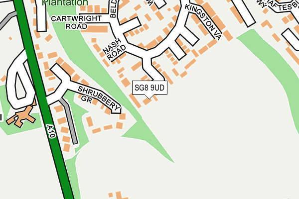 SG8 9UD map - OS OpenMap – Local (Ordnance Survey)