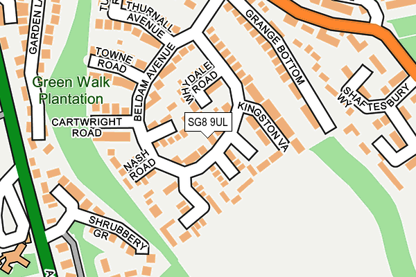 SG8 9UL map - OS OpenMap – Local (Ordnance Survey)