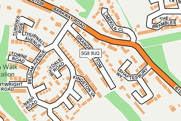 SG8 9UQ map - OS OpenMap – Local (Ordnance Survey)