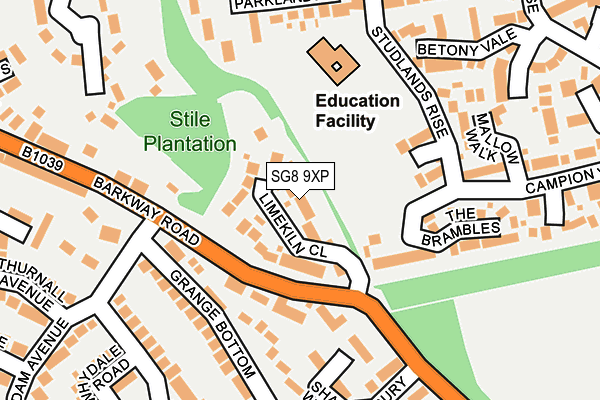 SG8 9XP map - OS OpenMap – Local (Ordnance Survey)