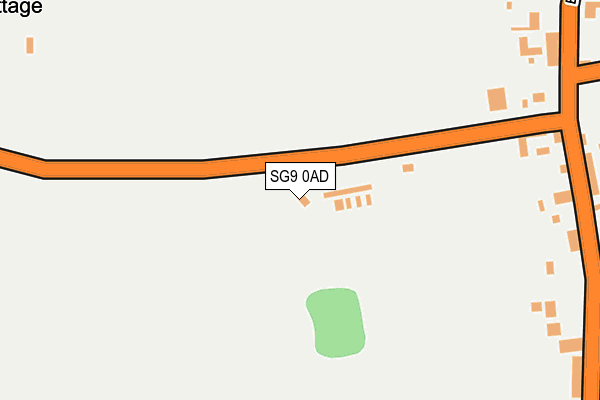 SG9 0AD map - OS OpenMap – Local (Ordnance Survey)