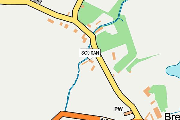 SG9 0AN map - OS OpenMap – Local (Ordnance Survey)