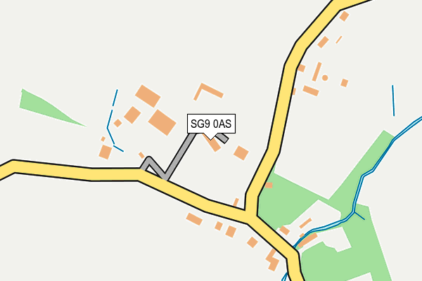 SG9 0AS map - OS OpenMap – Local (Ordnance Survey)