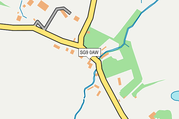 SG9 0AW map - OS OpenMap – Local (Ordnance Survey)
