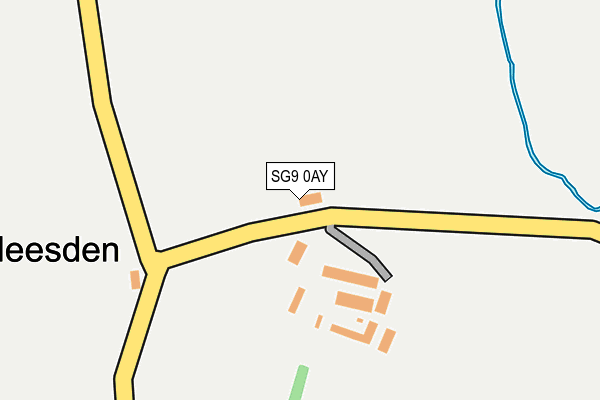 SG9 0AY map - OS OpenMap – Local (Ordnance Survey)