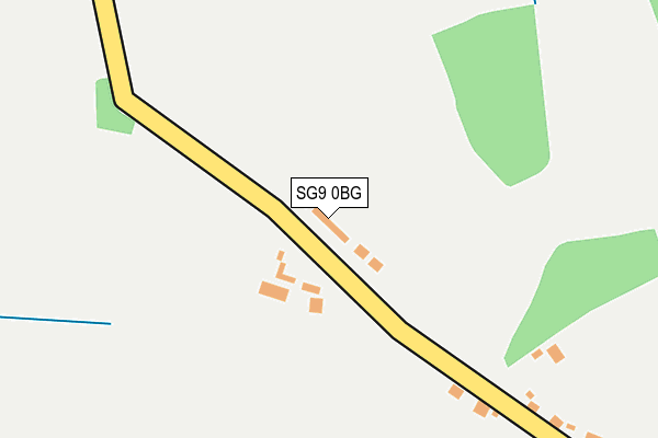 SG9 0BG map - OS OpenMap – Local (Ordnance Survey)