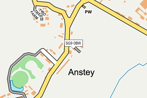 SG9 0BW map - OS OpenMap – Local (Ordnance Survey)