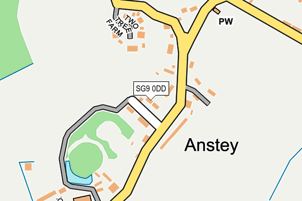 SG9 0DD map - OS OpenMap – Local (Ordnance Survey)