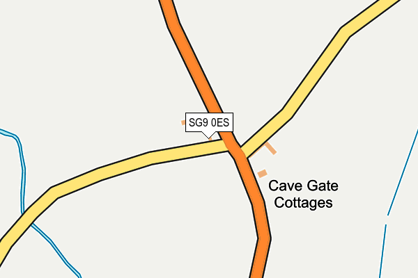 SG9 0ES map - OS OpenMap – Local (Ordnance Survey)