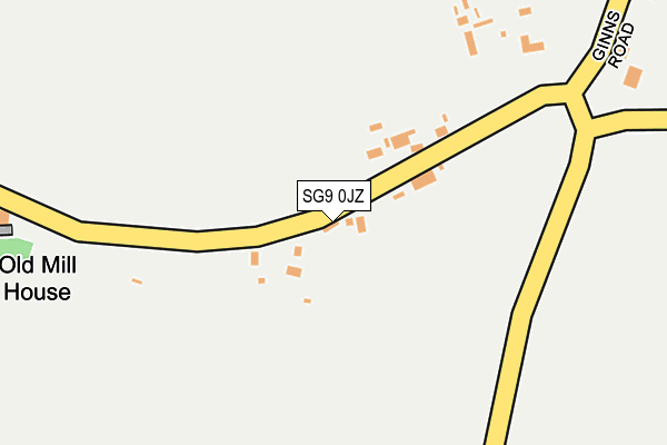 SG9 0JZ map - OS OpenMap – Local (Ordnance Survey)