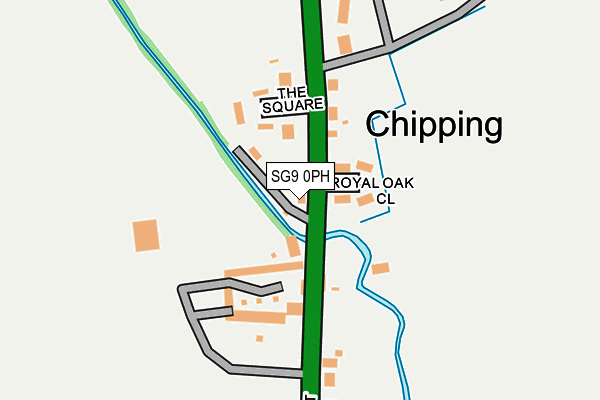 SG9 0PH map - OS OpenMap – Local (Ordnance Survey)
