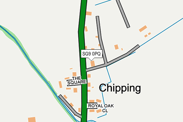 SG9 0PQ map - OS OpenMap – Local (Ordnance Survey)