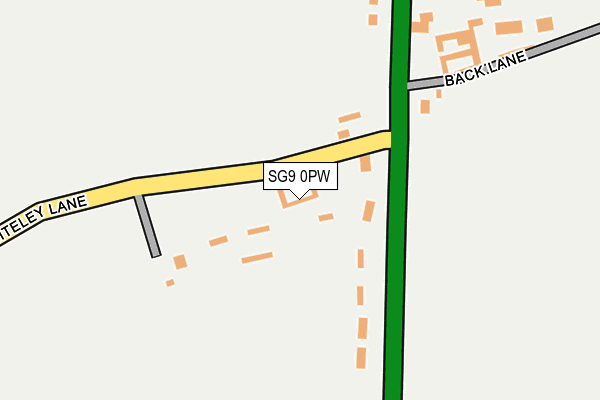 SG9 0PW map - OS OpenMap – Local (Ordnance Survey)